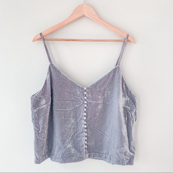 Madewell Tops - MADEWELL | Purple Button Down Velvet Camisole XL